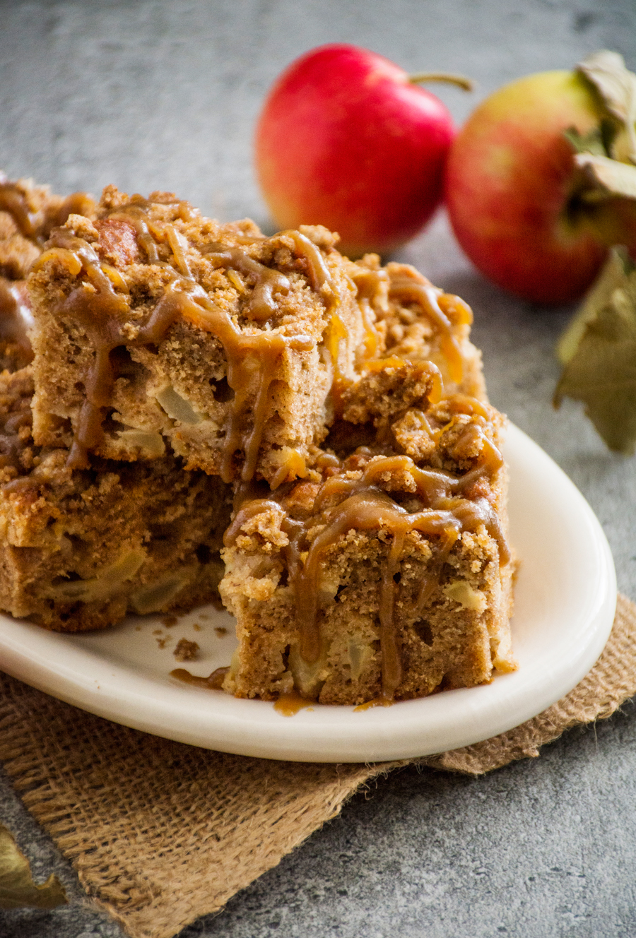 Caramel Apple Pie Spiced Coffee Cake