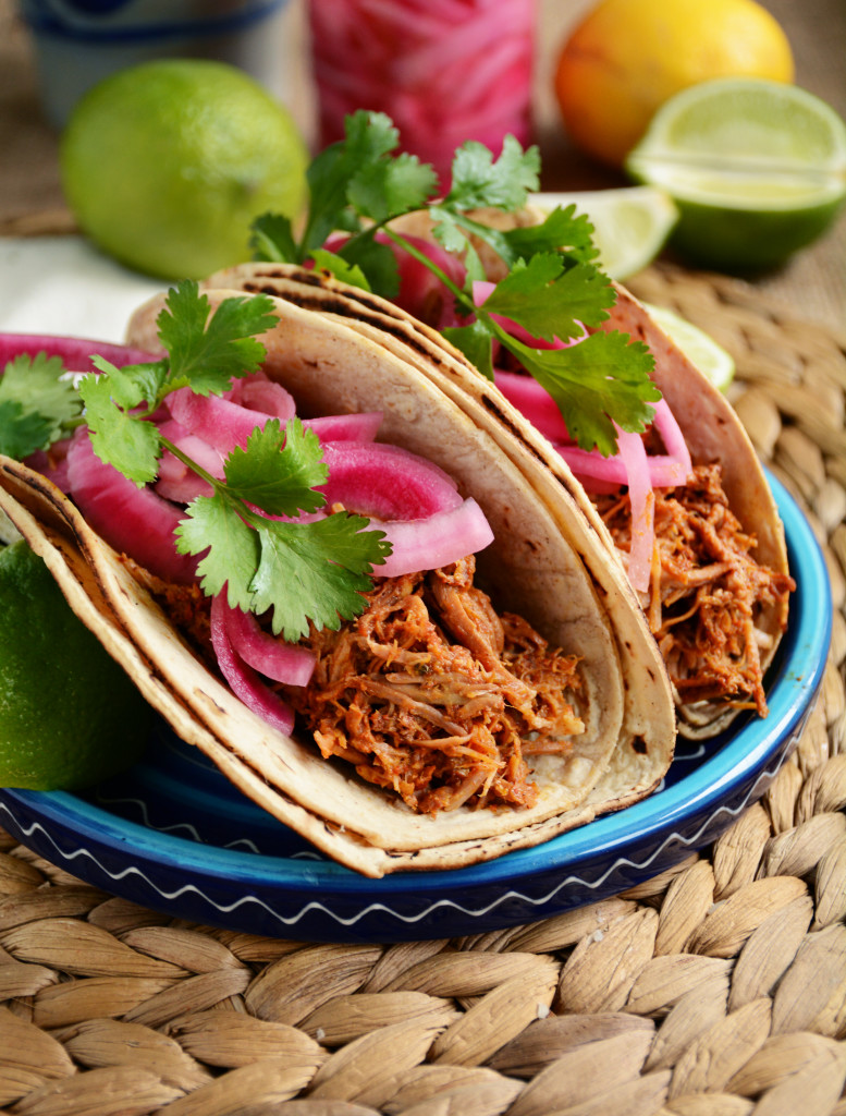 Slow Cooker Cochinita Pibil Tacos (Yucatan Pulled Pork)