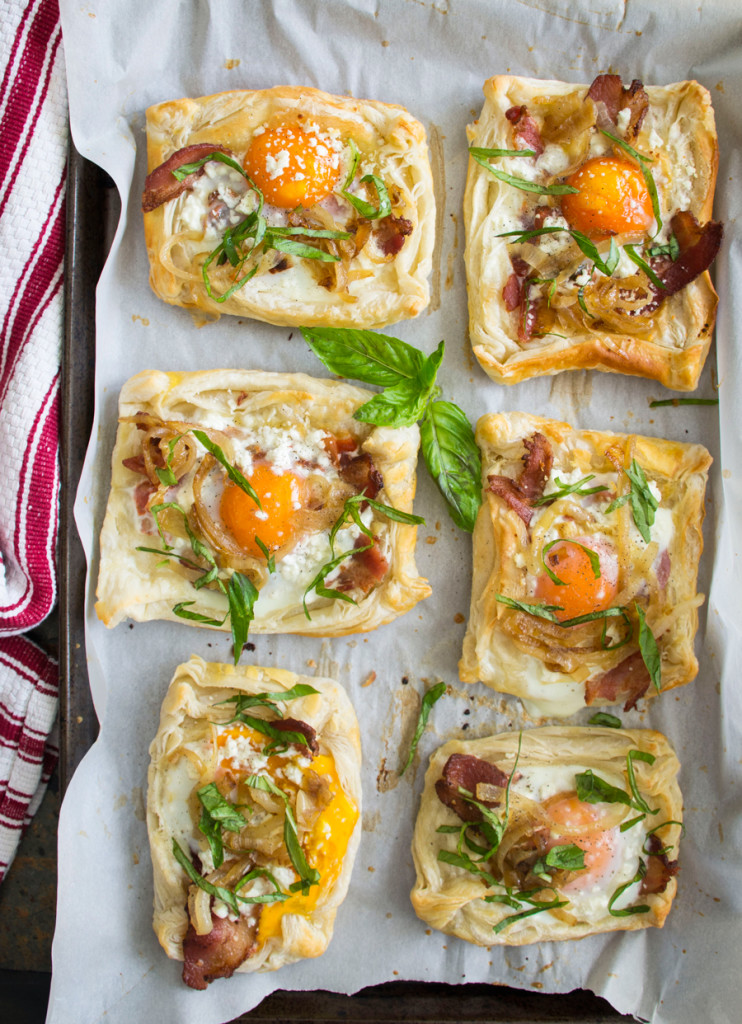 Bacon, Egg & Goat Cheese Breakfast Pastries