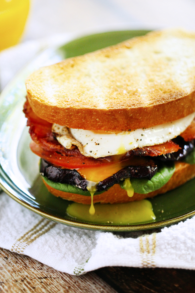 B.E.E.T Sandwiches (Bacon, Egg, Eggplant, Tomato)