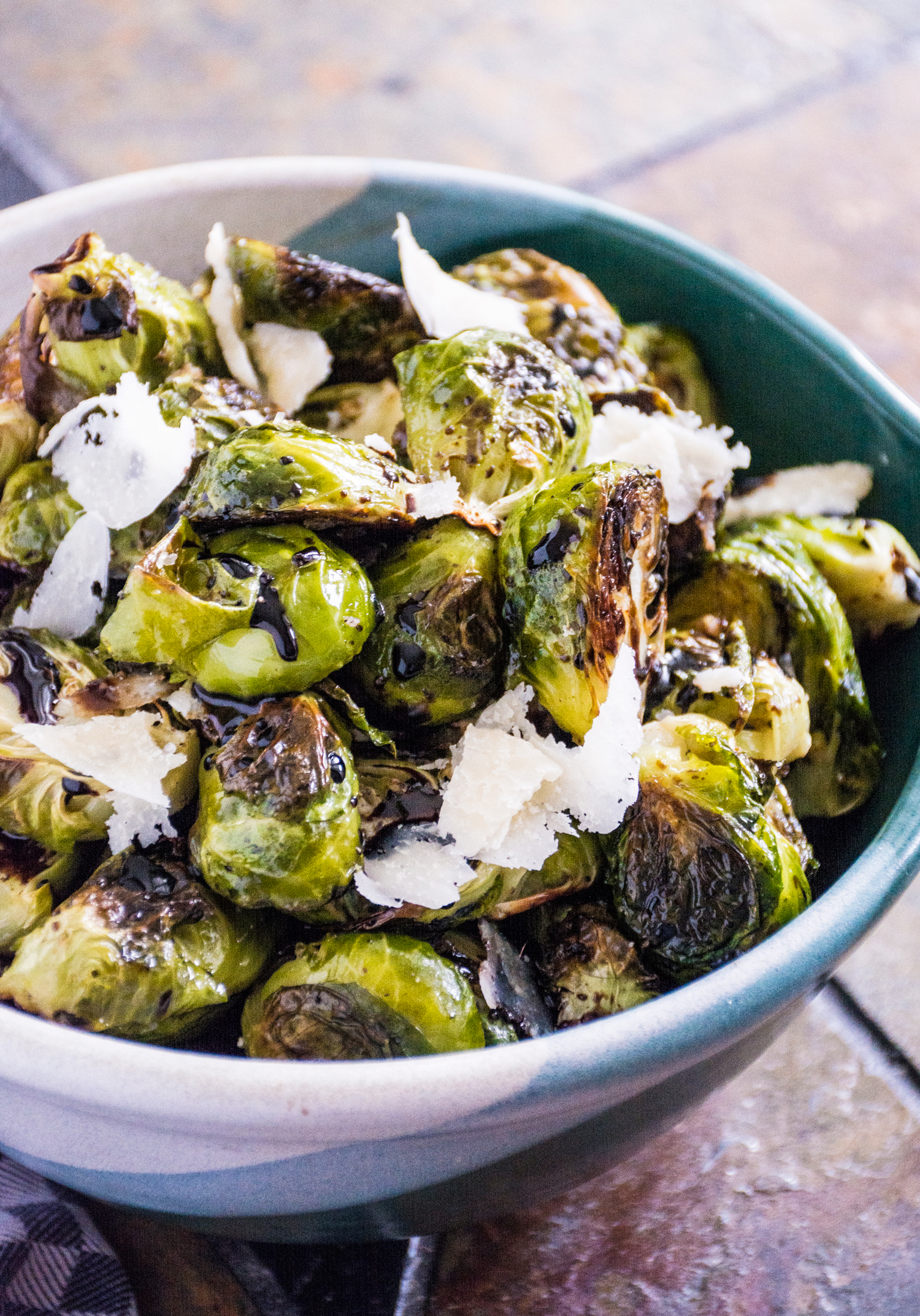 Roasted Brussels Sprouts With Parmesan & Balsamic